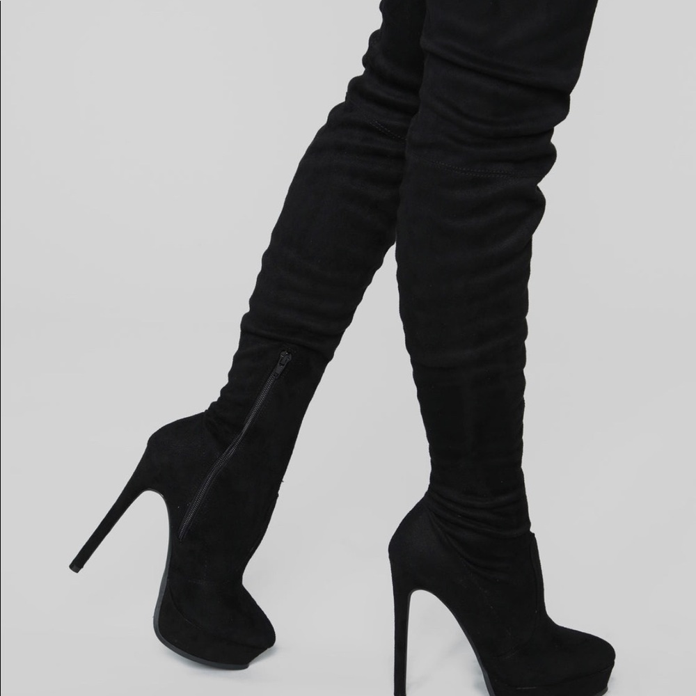 Black Knee high boots